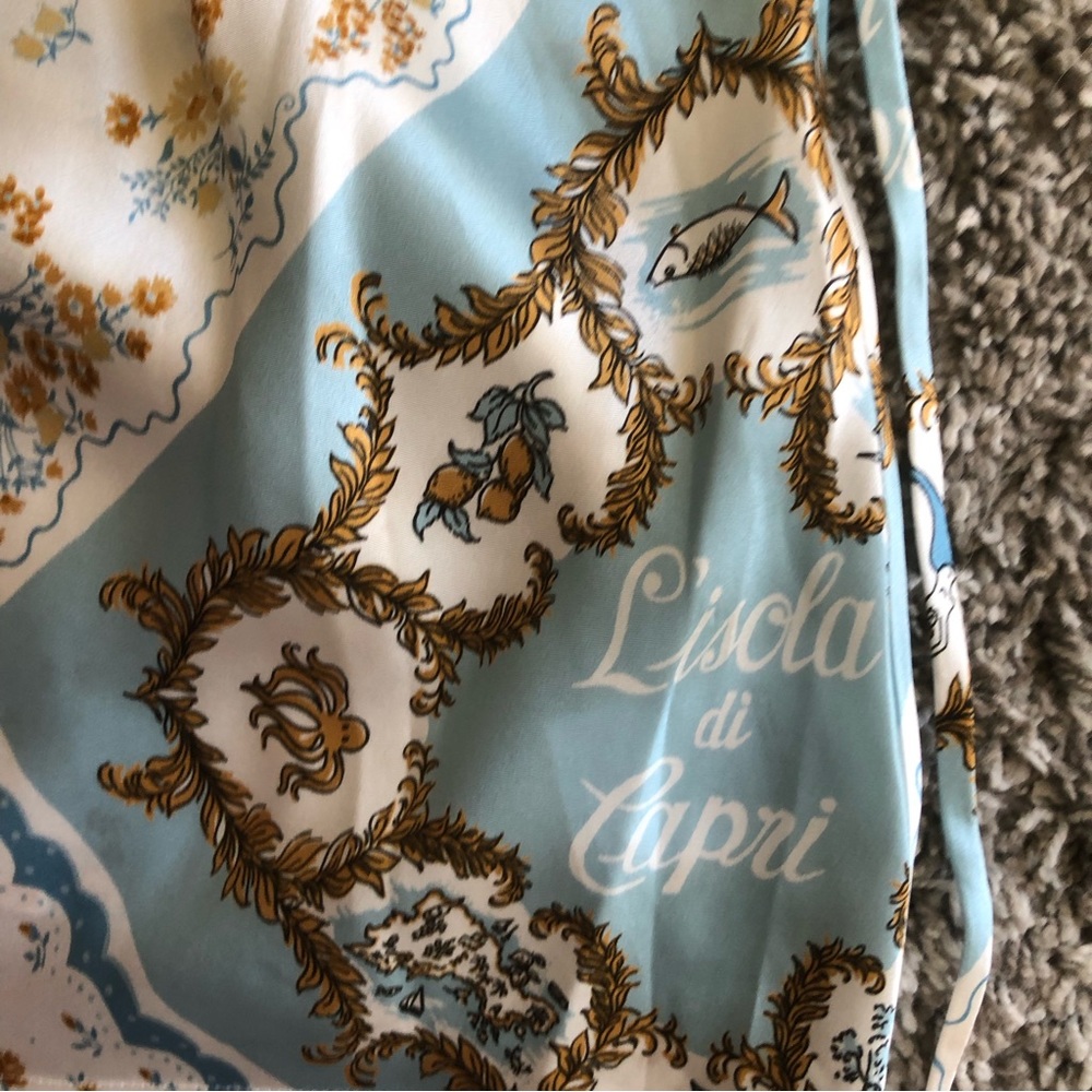 Reformation Sorrentine Silk Mini Dress - L'Isola Di Capri - Picture 5 of 7